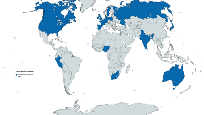 Figure 1: Private Military Companies and State of ownership